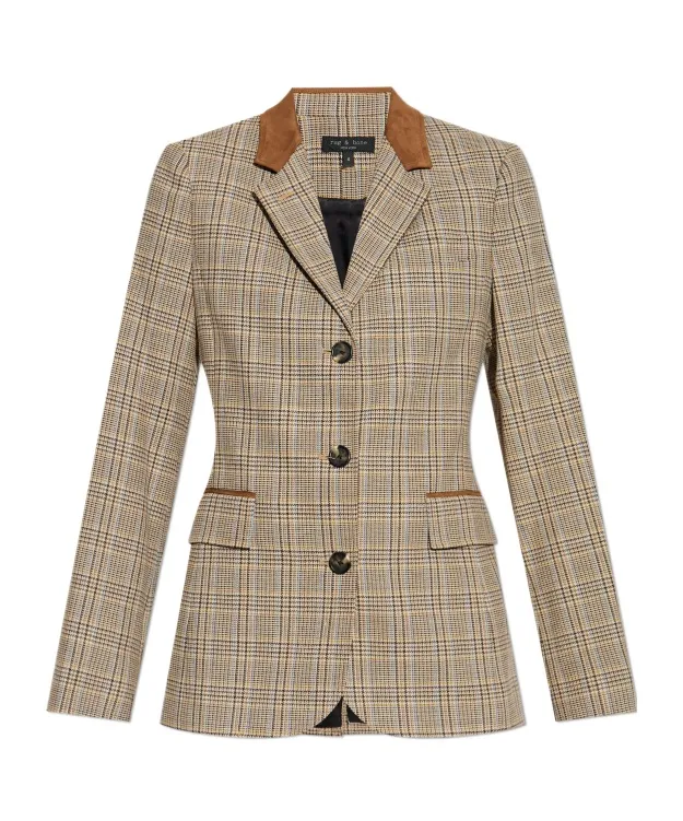 Rag & Bone Plaid Single-Breasted Blazer