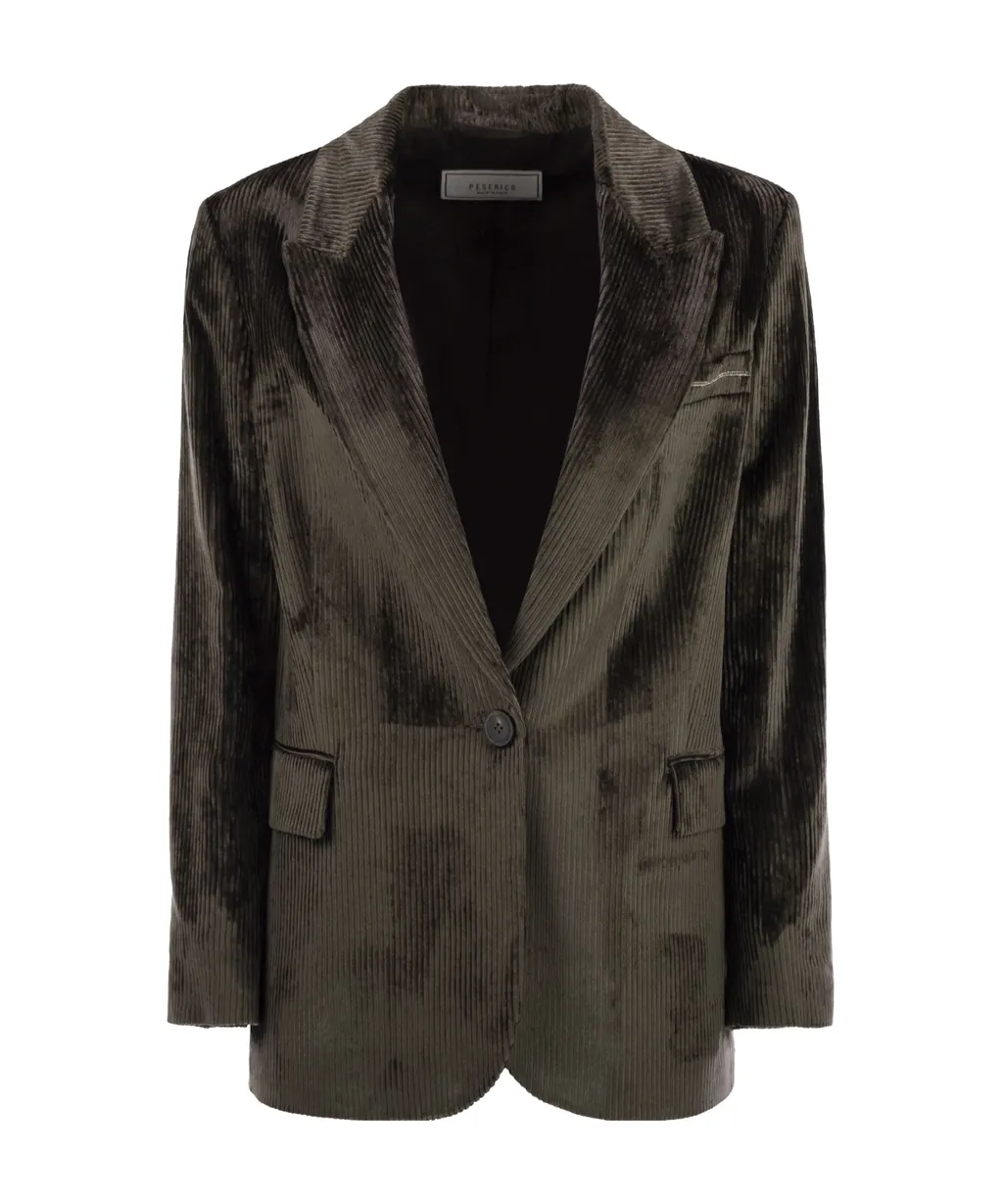 Peserico Velvet Striped Blazer