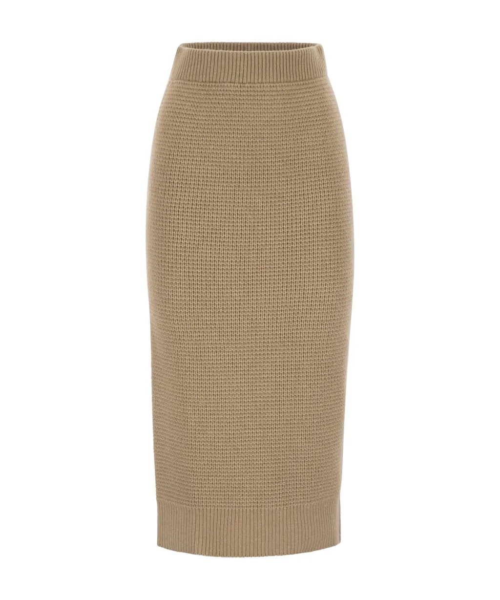 Peserico Ribbed Long Skirt
