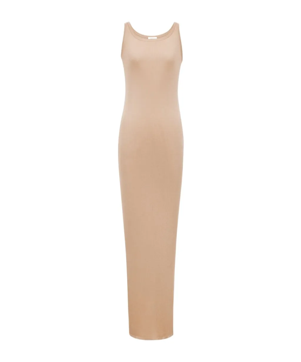Long Tank Dress In Rib Knit