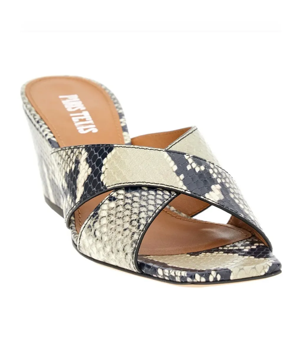 Square-Toed High-Heeled Sandals