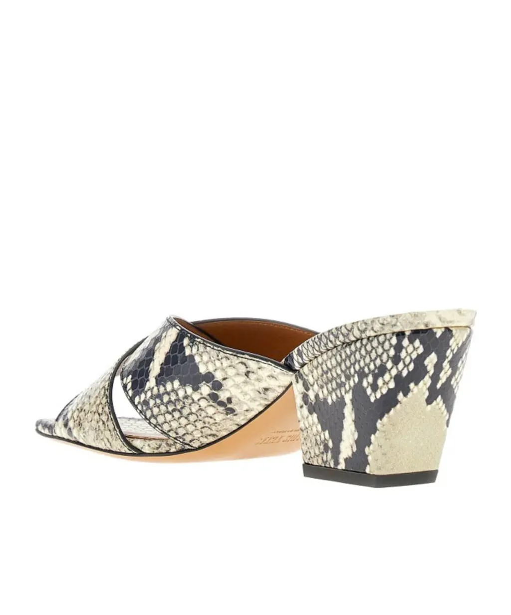 Square-Toed High-Heeled Sandals