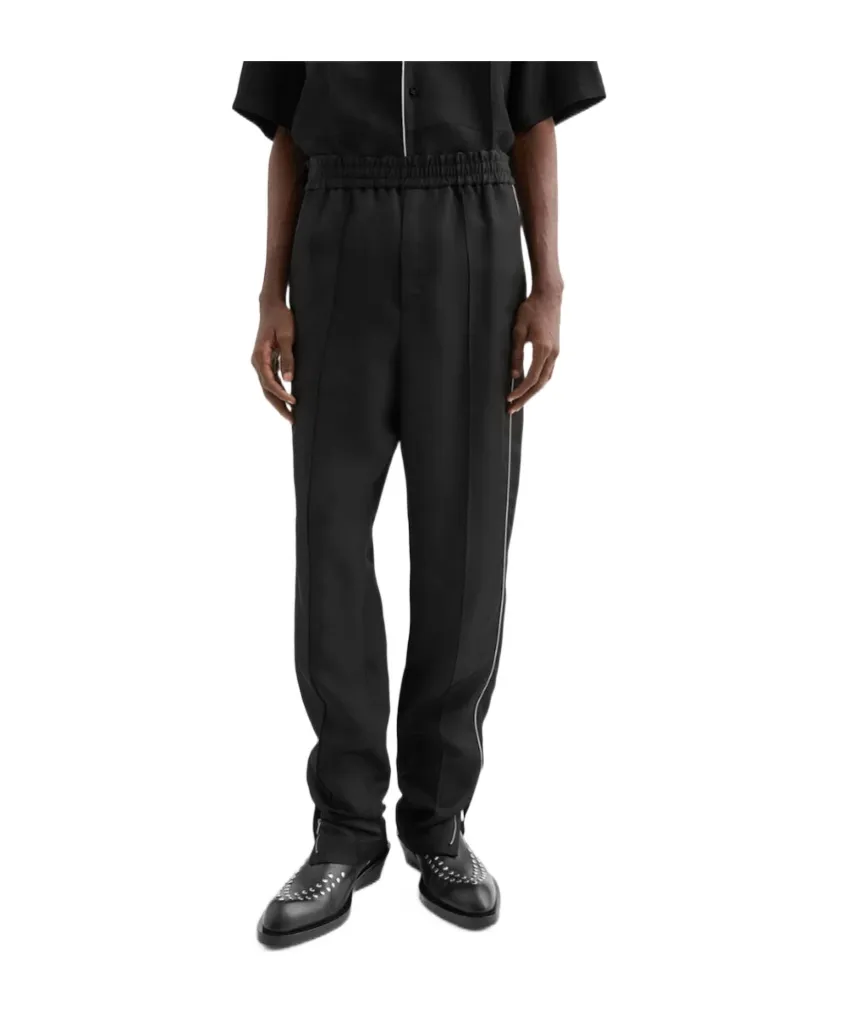 Piped-Trim Trousers