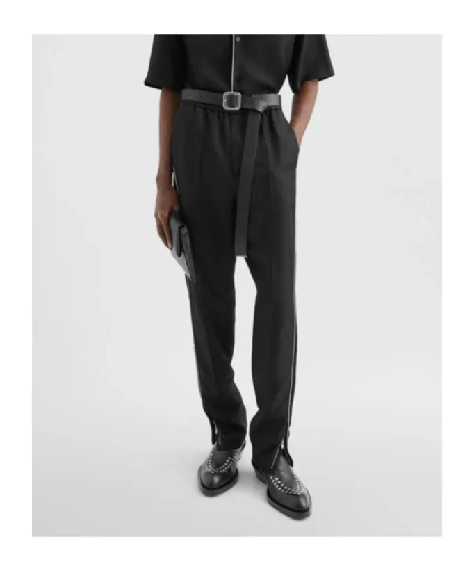 Piped-Trim Trousers
