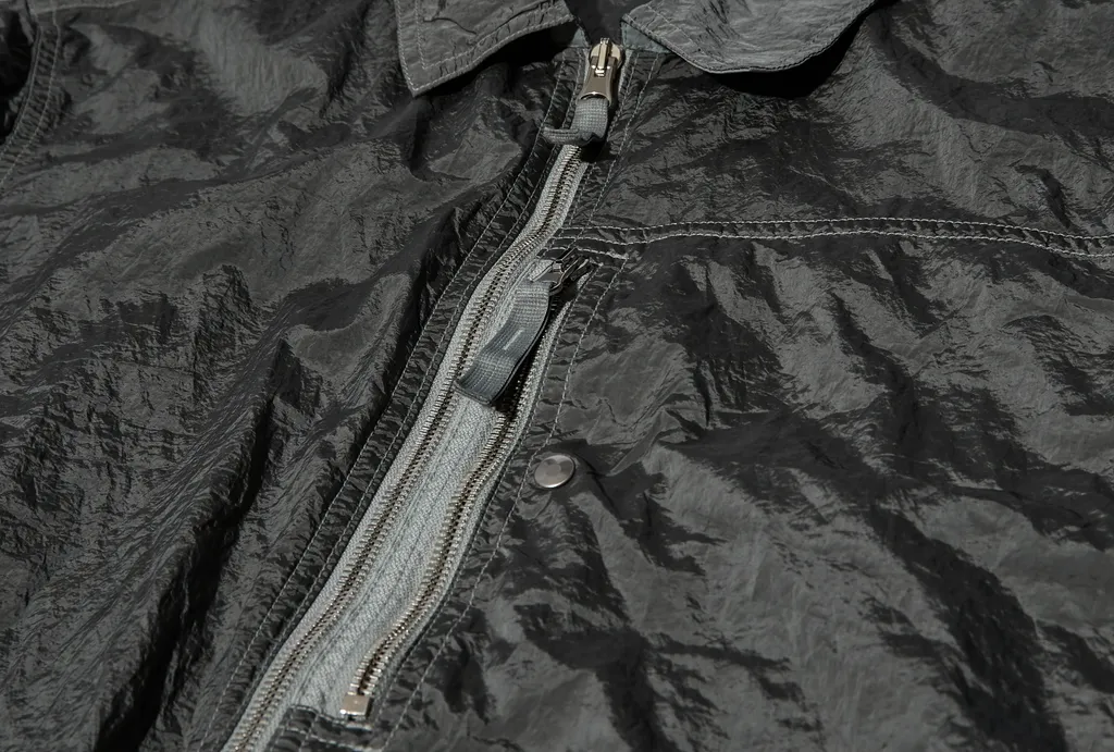 Stone Island Logo Patch Zip-Up Overshirt