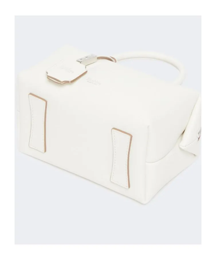 Small Natural Leather Bowler Bag