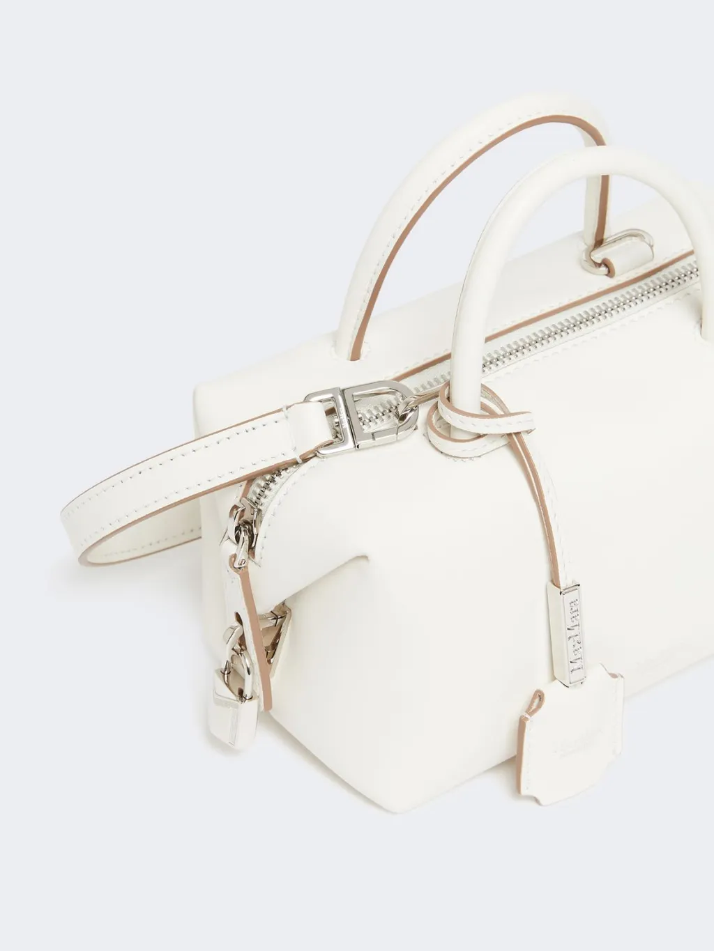 Small Natural Leather Bowler Bag