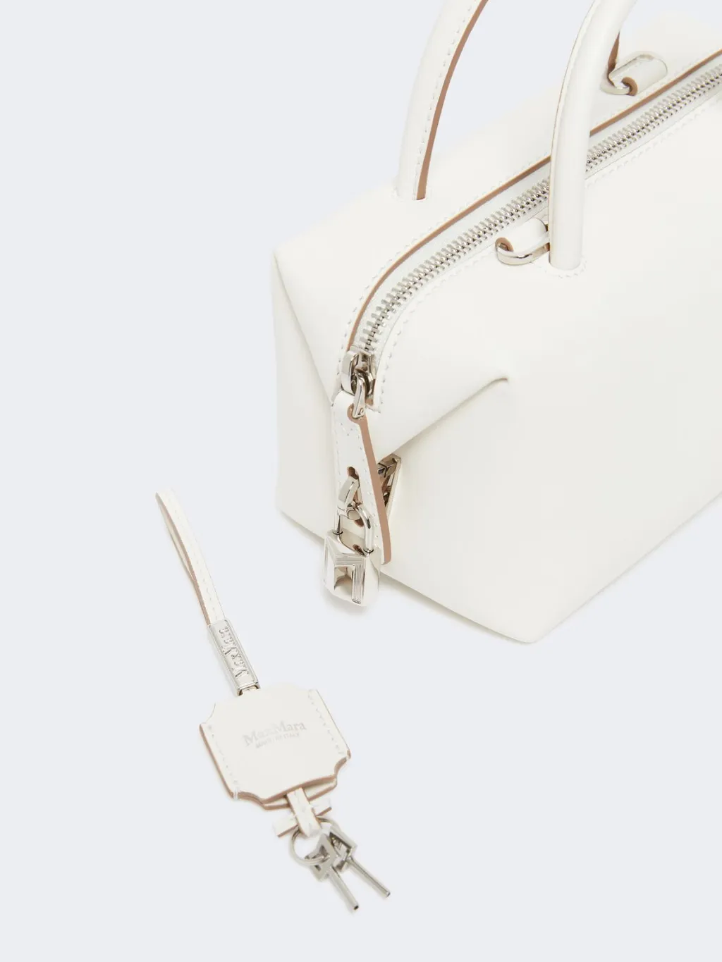 Small Natural Leather Bowler Bag