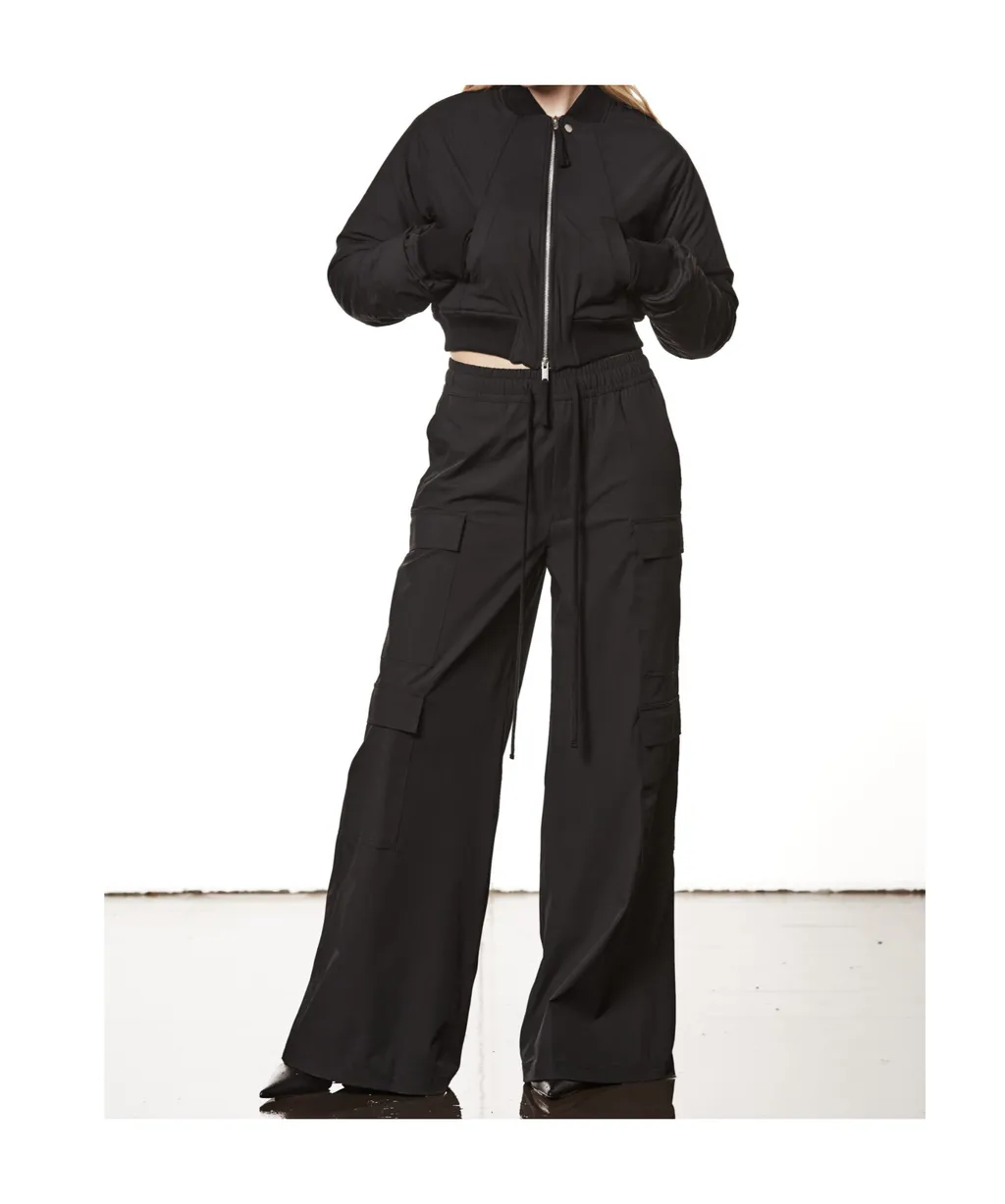 Thom Krom Zip-Up Ruched Bomber Jacket