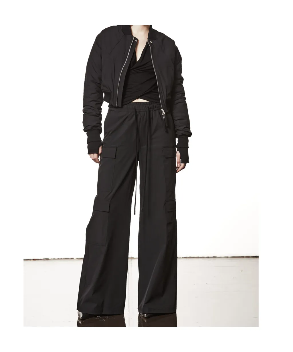 Thom Krom Zip-Up Ruched Bomber Jacket