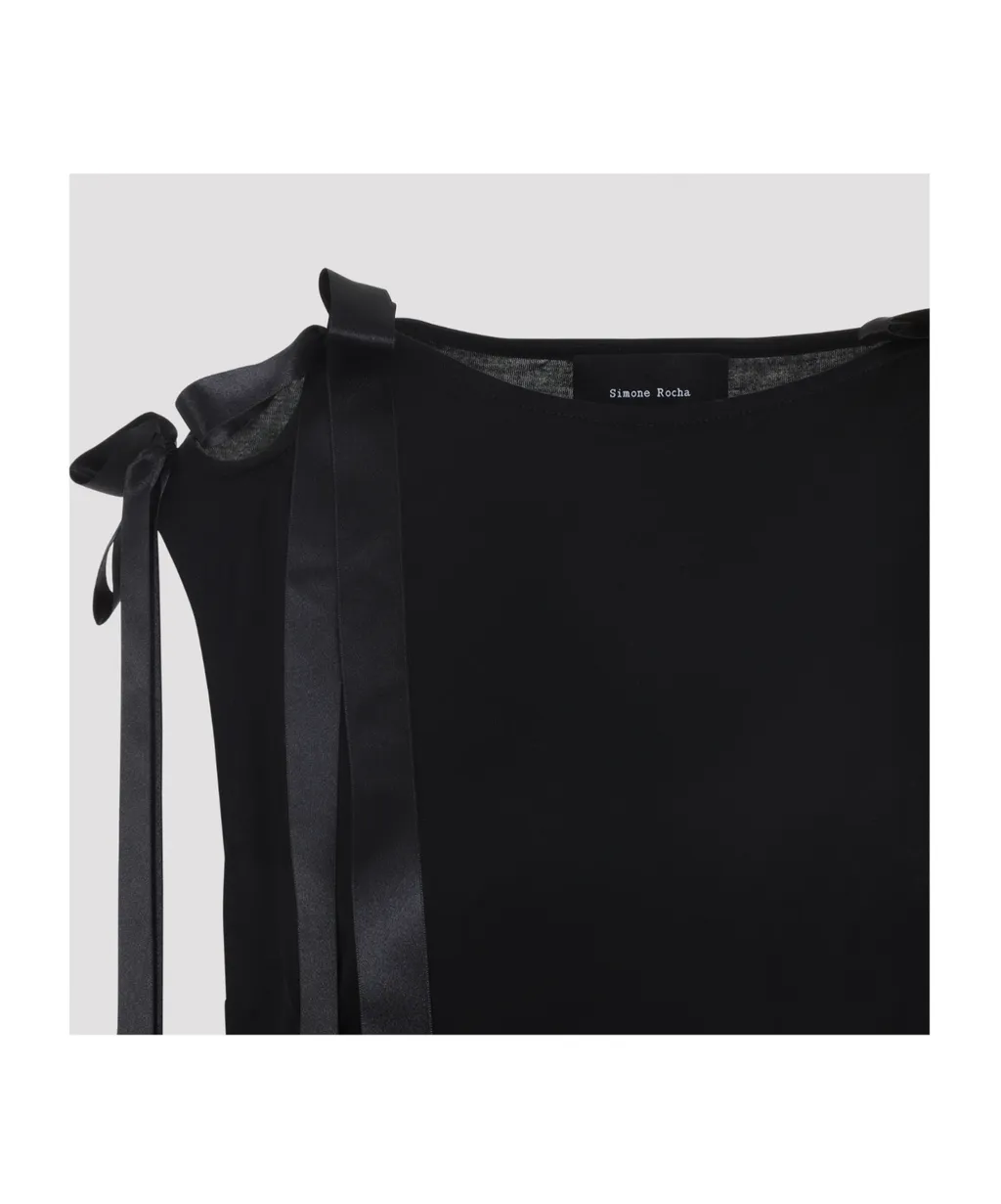 Simone Rocha Bow Detailed Sleeveless Dress