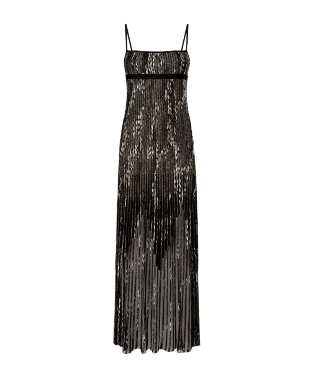 Metallic-Threading Maxi Dress