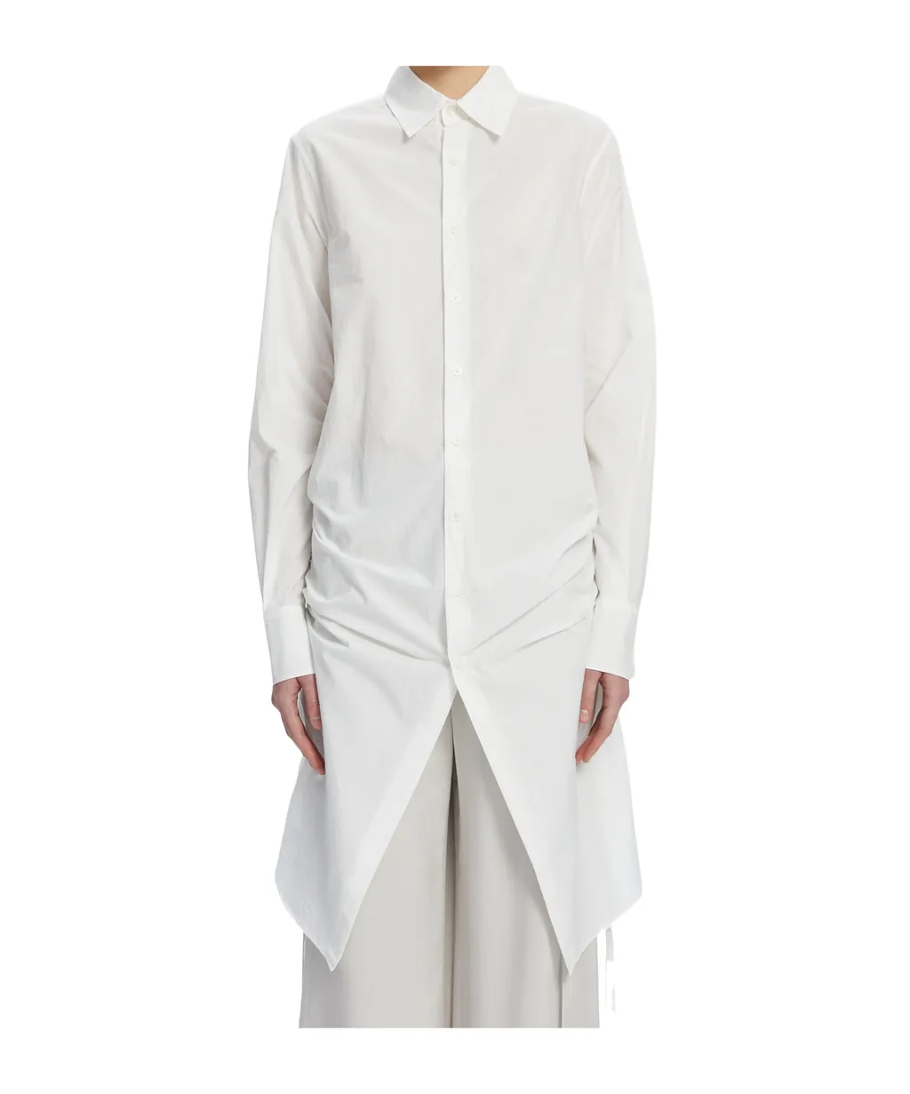 Sandrina High Comfort Shirt With Drawstrings And Print Script