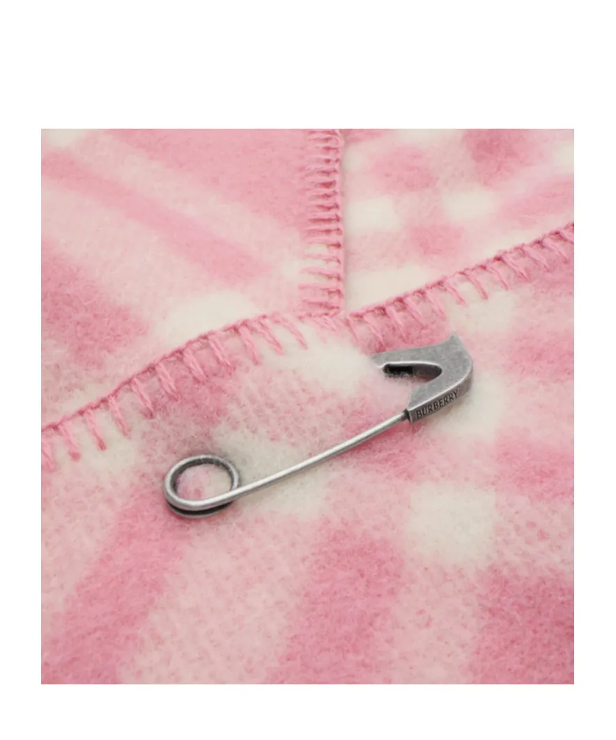 Check-Pattern Hooded Scarf