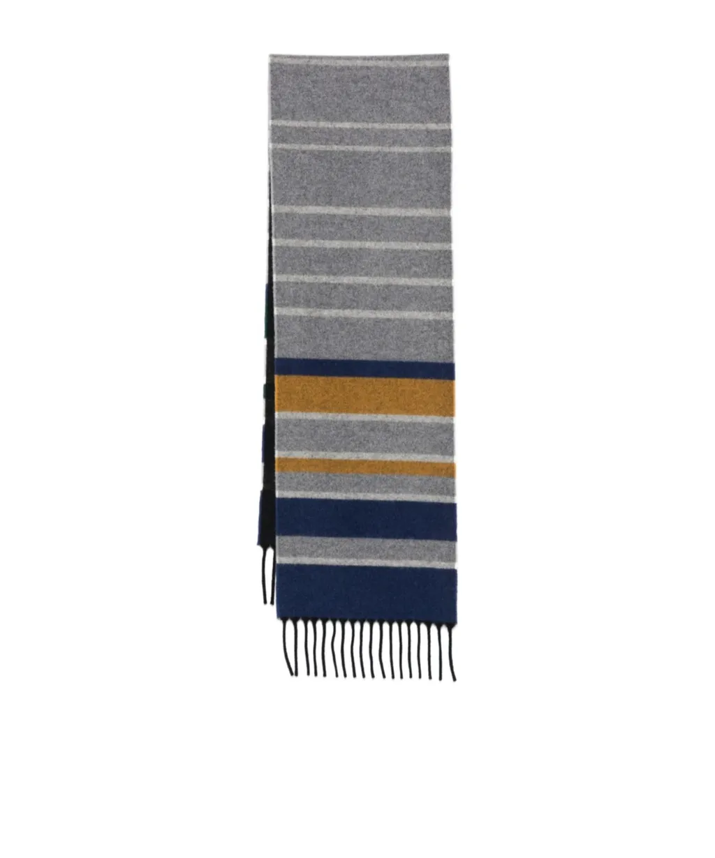 Paul Smith Striped Fringed Edge Scarf