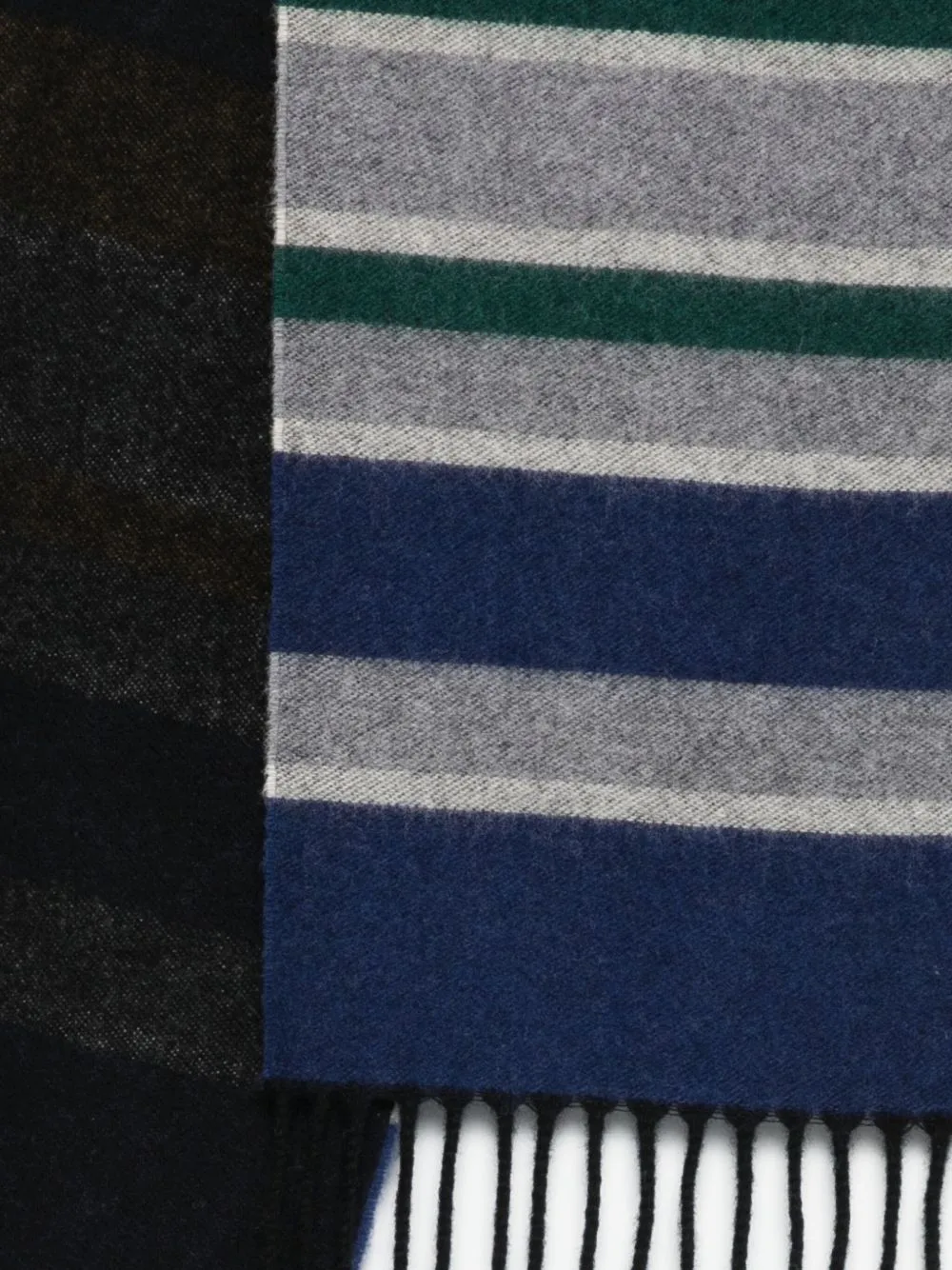 Paul Smith Striped Fringed Edge Scarf