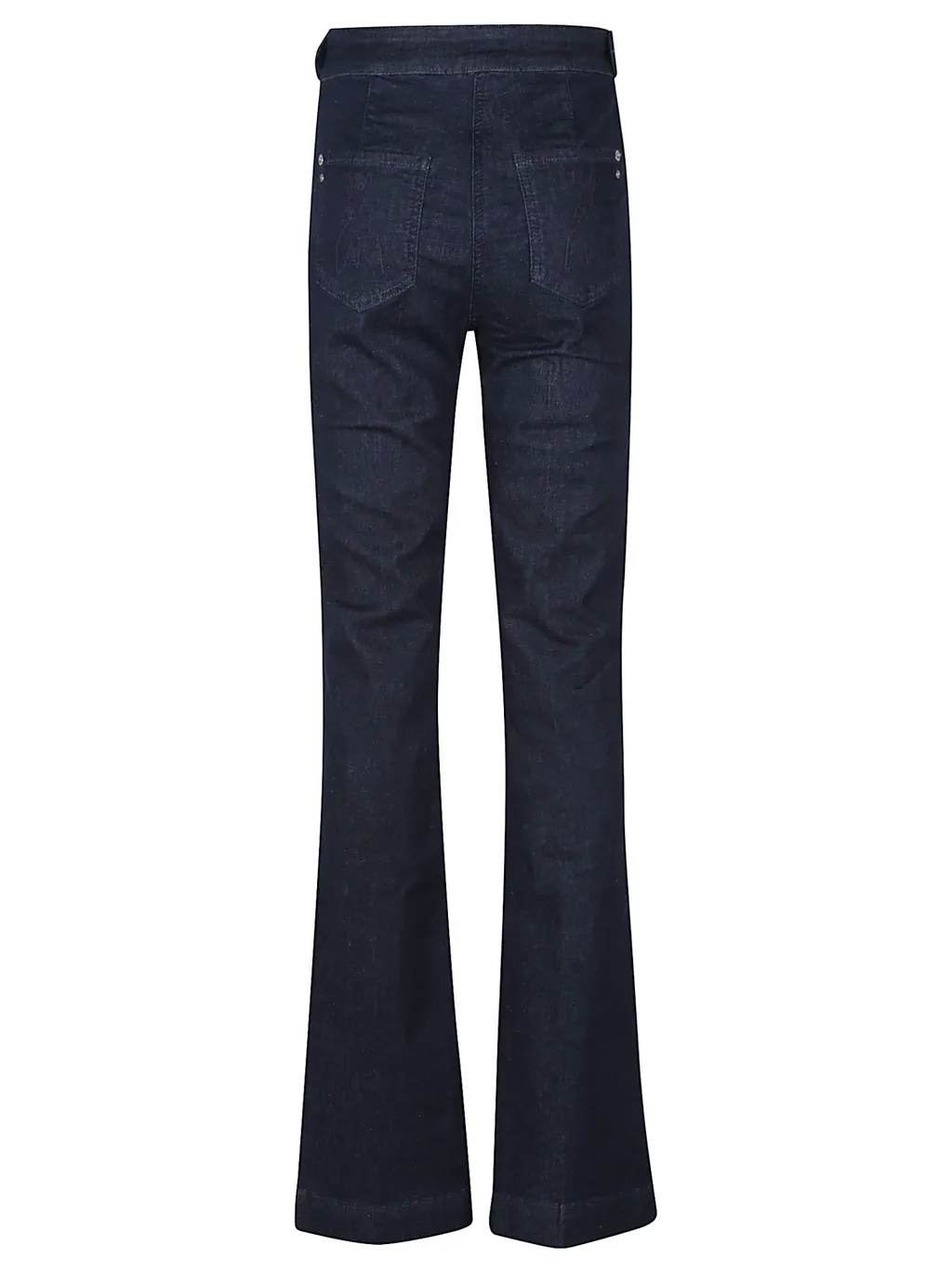 Zip-Fly Buckle-Fastening Jeans