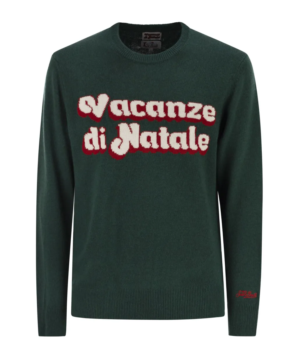 Mc2 Saint Barth Vacanze Di Natale Logo Jacquard Jumper