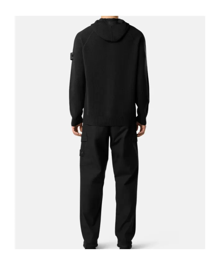 Stone Island Logo Patch Zip-Up Hoodie