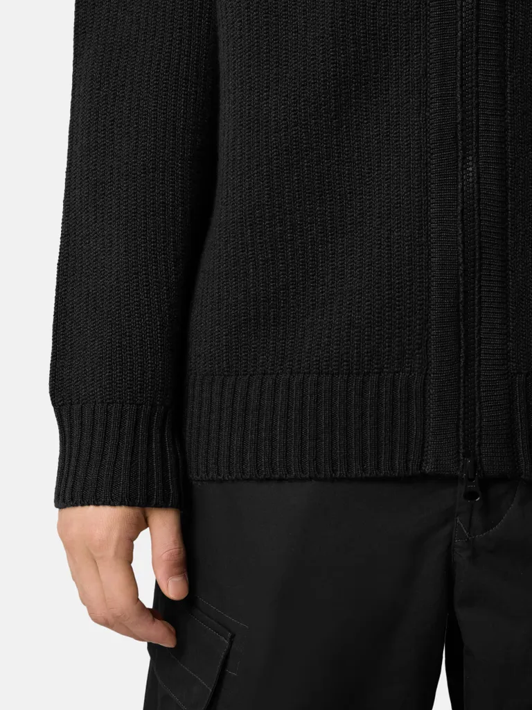 Stone Island Logo Patch Zip-Up Hoodie