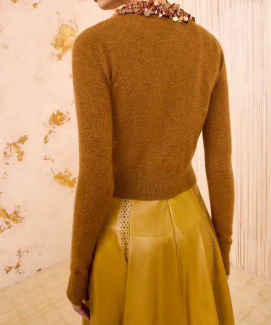 Margaux Embroidered Cashmere Cardigan