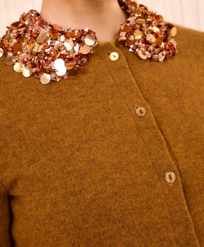 Margaux Embroidered Cashmere Cardigan