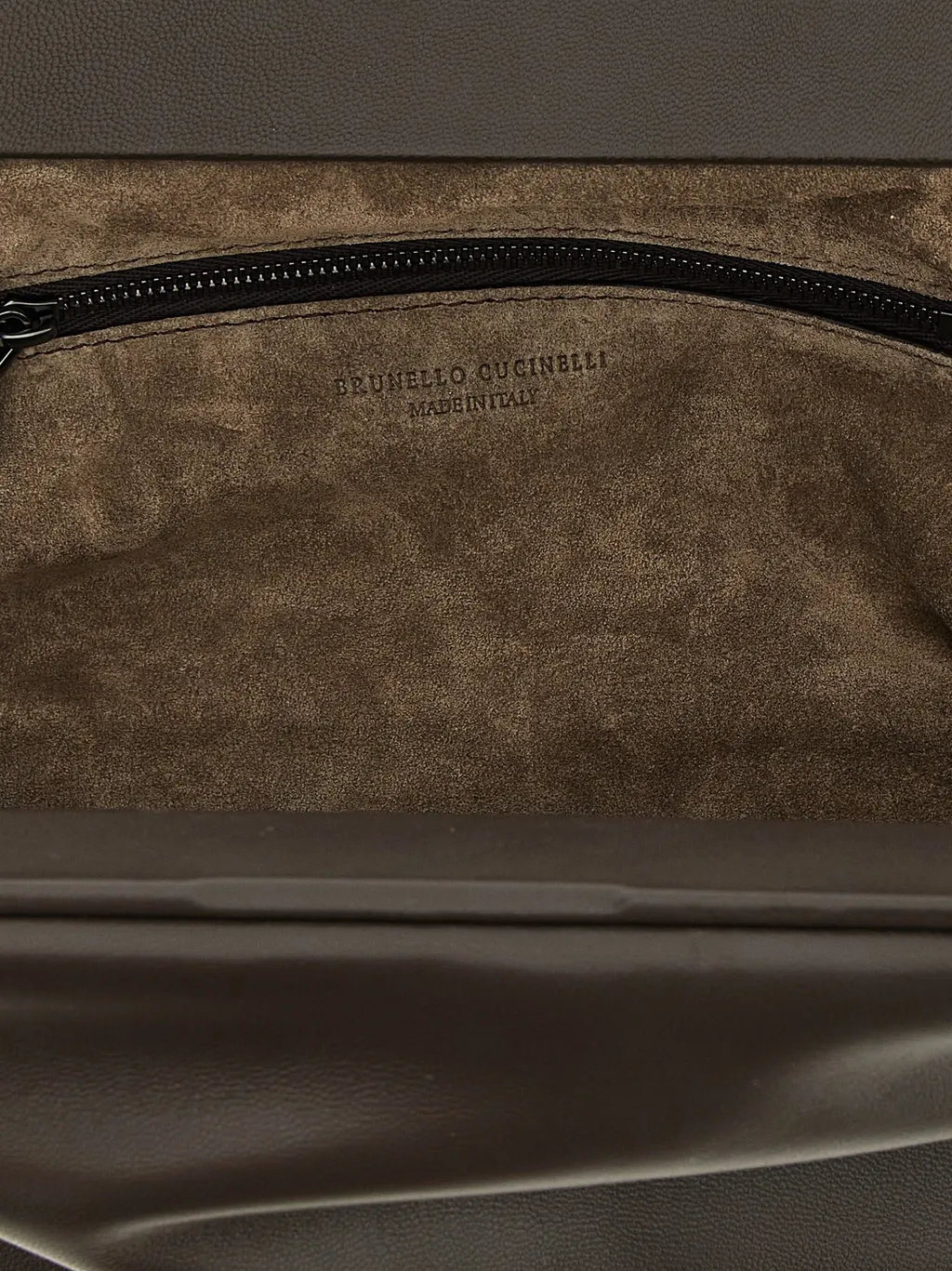 Leather Chain-Strap Clutch Bag