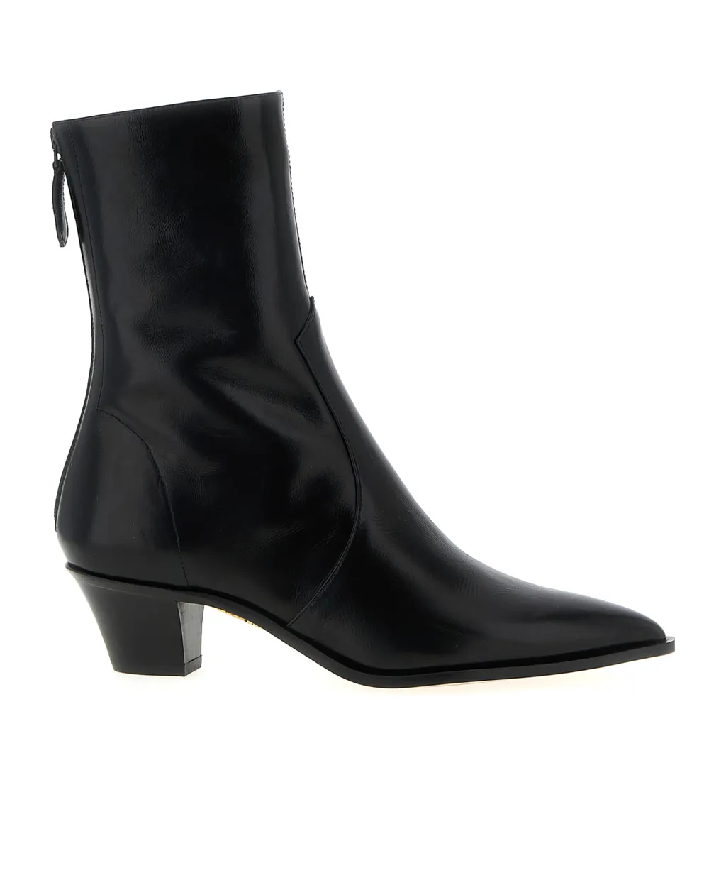 Pointed-Toe Zip Boots