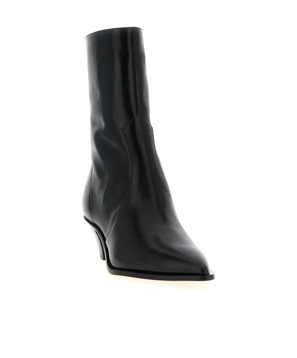 Pointed-Toe Zip Boots