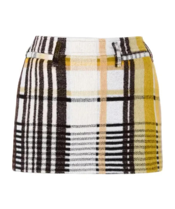 Mini Skirt With Pockets And Check Pattern