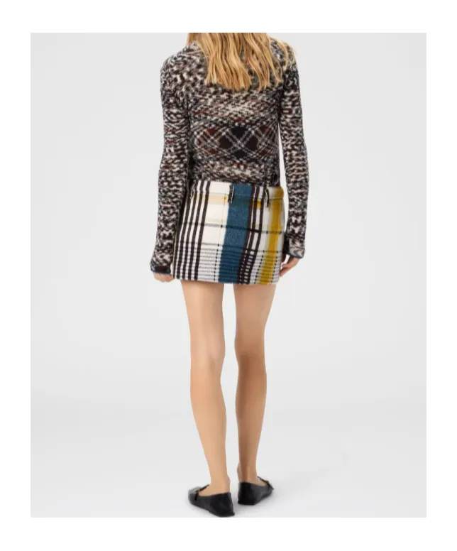 Mini Skirt With Pockets And Check Pattern