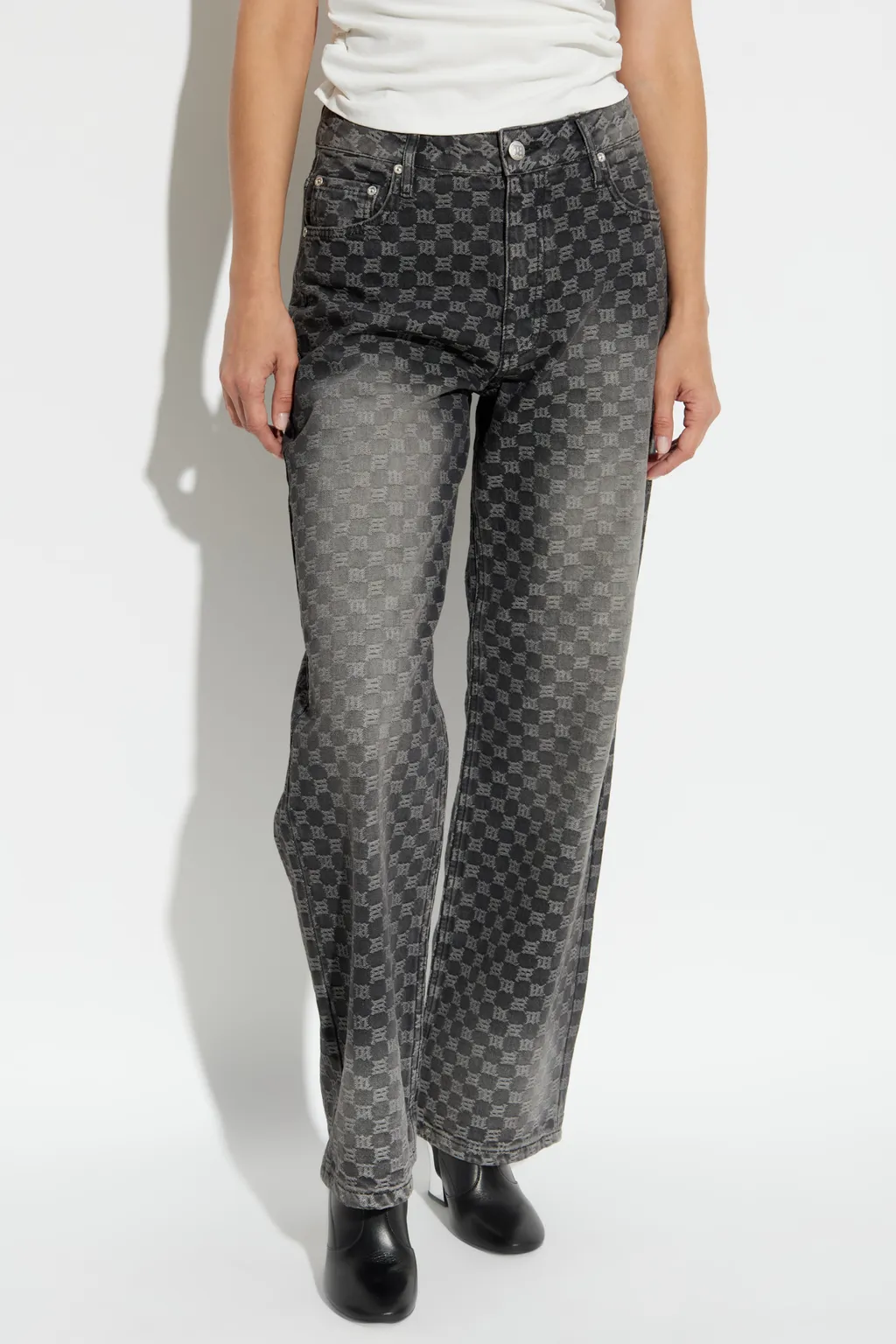 Monogram-Check Jeans