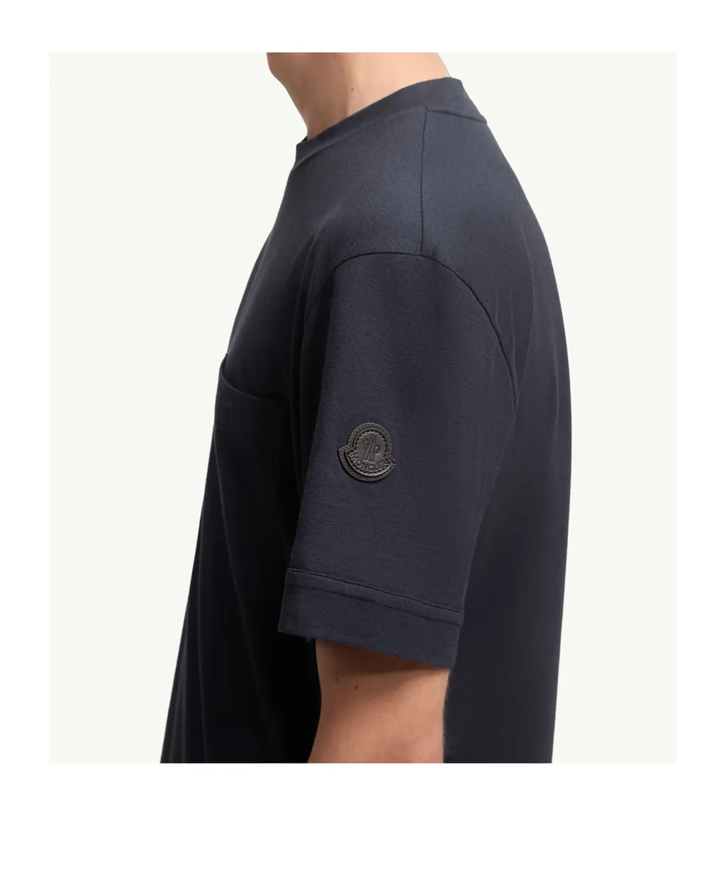 Logo Cotton & Silk T-Shirt With Pocket