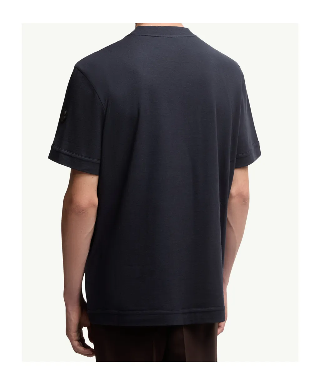 Logo Cotton & Silk T-Shirt With Pocket