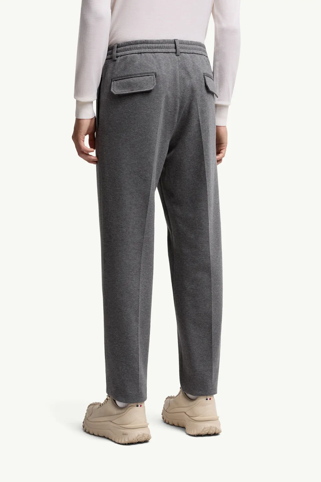 Cotton Blend Tailored Pants