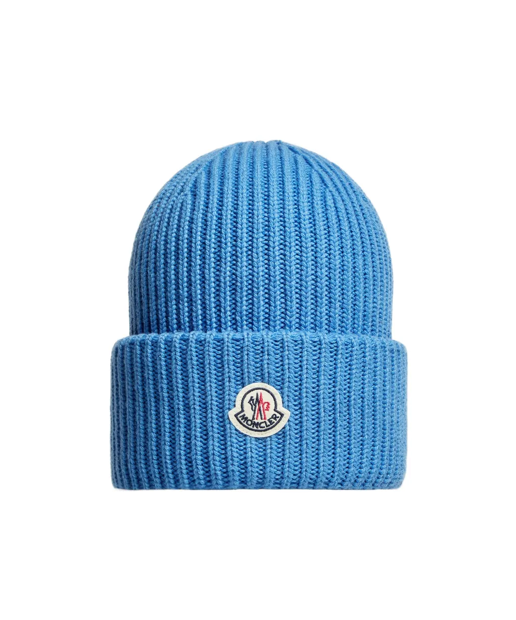 Moncler Logo Patch Knitted Beanie