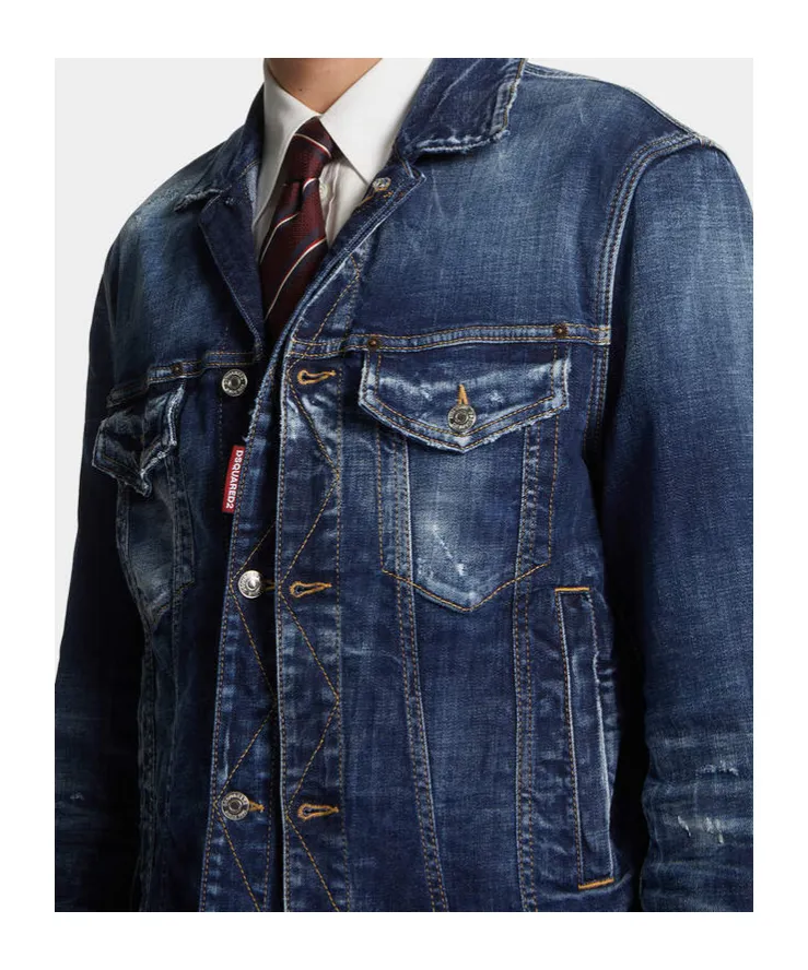 Dsquared2 Distressed Denim Jacket