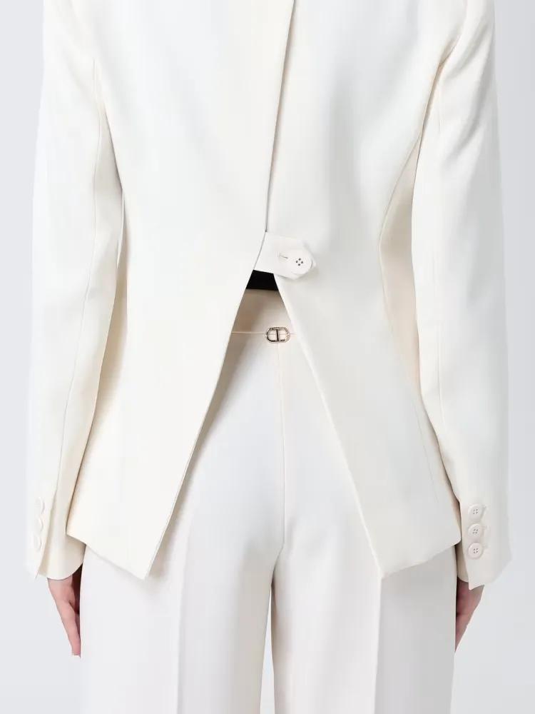Button Single-Breasted Blazer