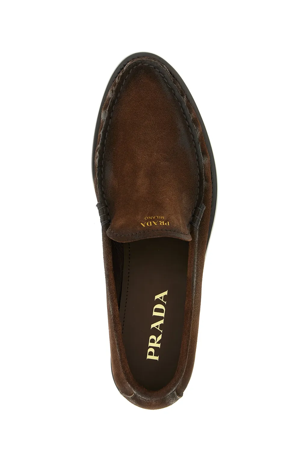 Prada Ruched Slip-On Loafers