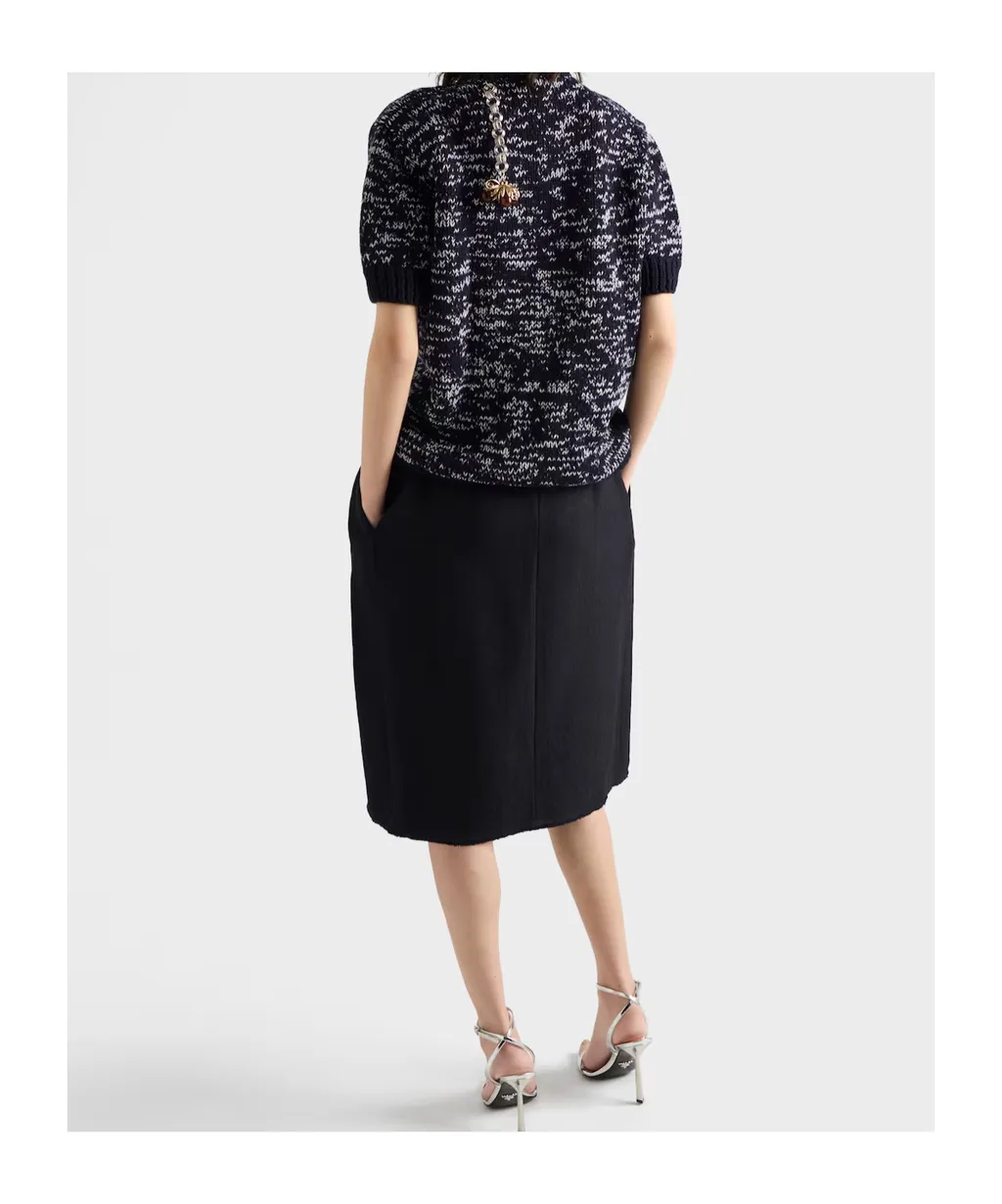 Prada Pendant-Detailed Short-Sleeved Jumper