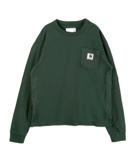 Sacai X Carhartt Wip Logo Patch Crewneck Sweatshirt