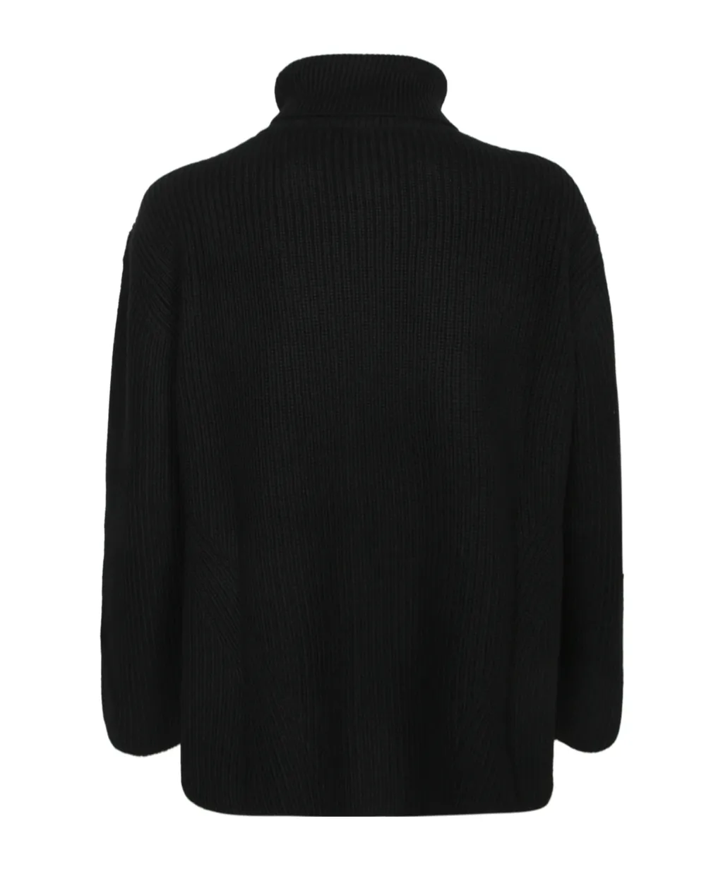 High-Neck Sequin-Embellished Sweater