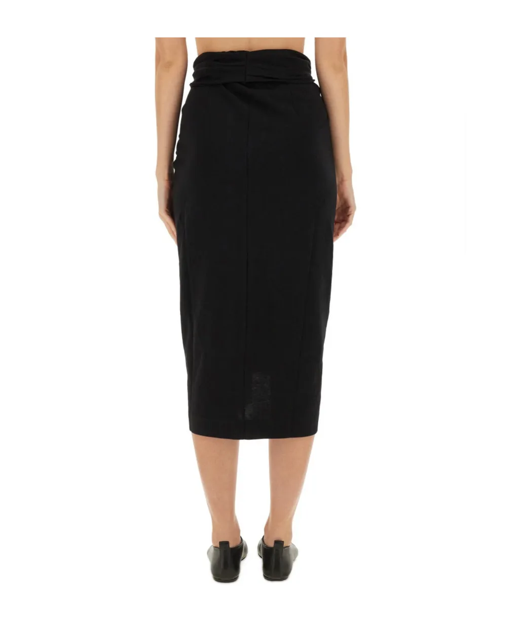Dries Van Noten Knotted Jersey Skirt