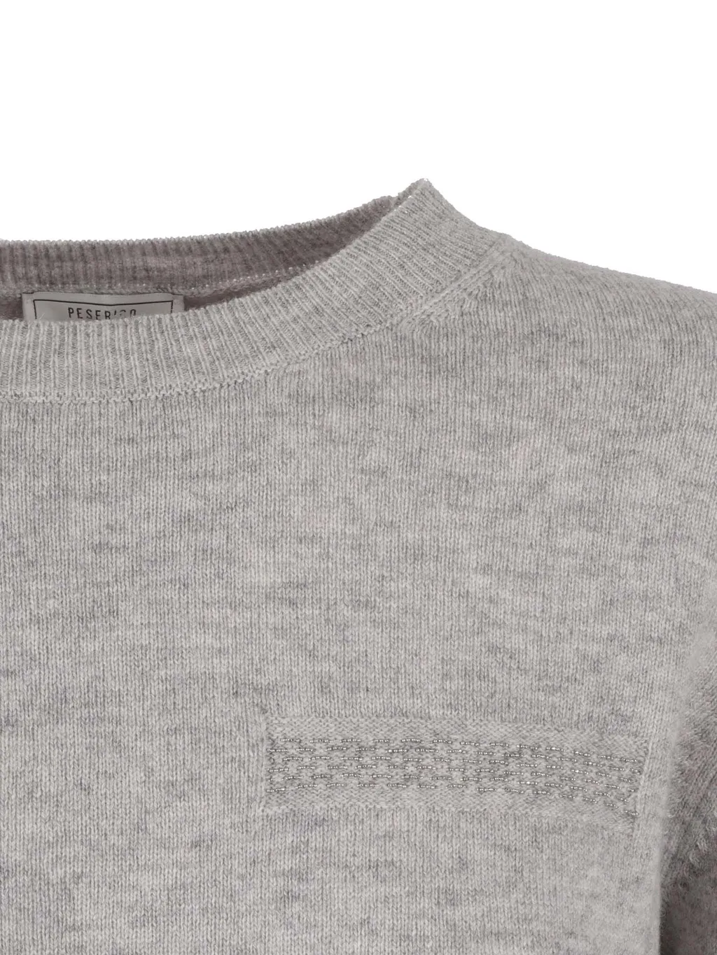 Embroidered-Detail Crew-Neck Sweater