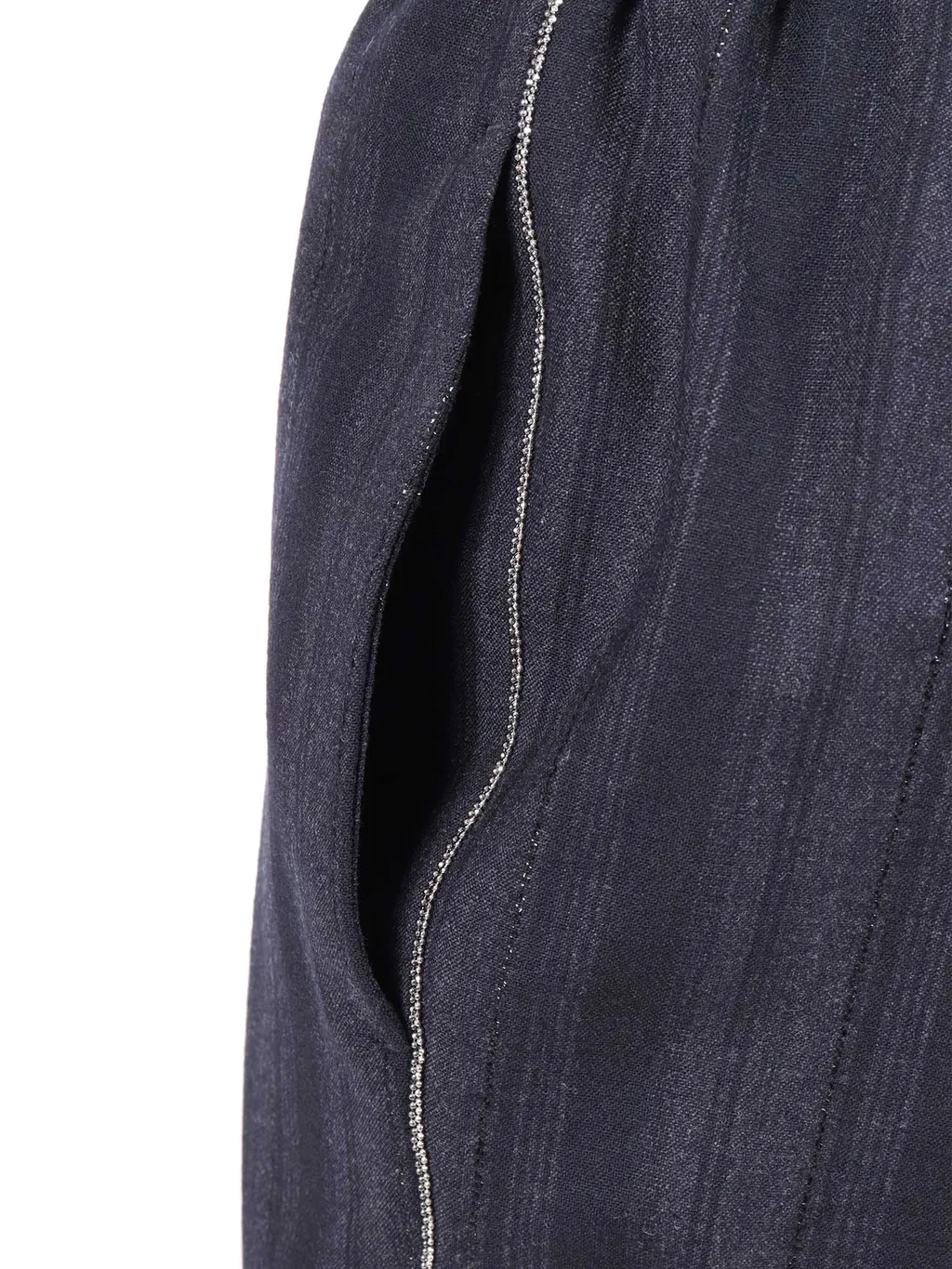 Metallic-Trimmed Trousers