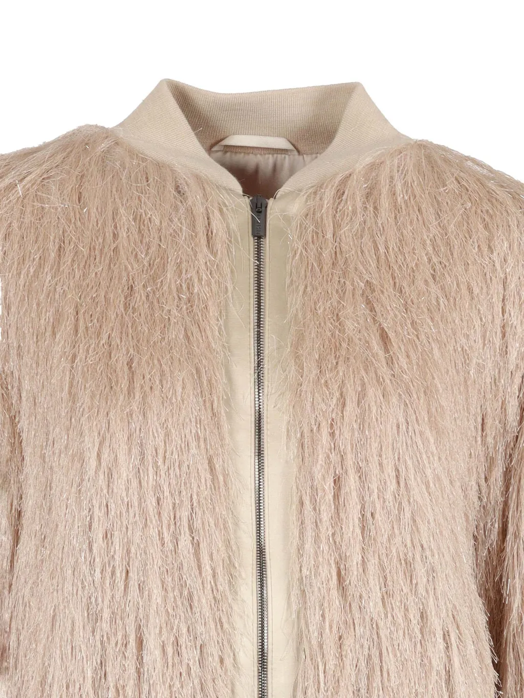 Peserico Aurea Fringed Bomber Jacket