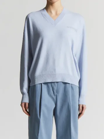 Peserico V-Neck Embellished Knitted Jumper