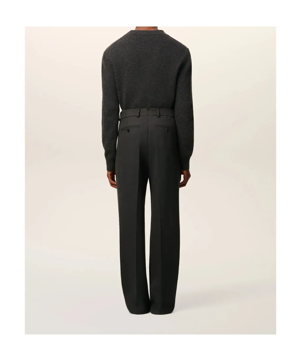 Ami Paris Straight-Leg Pleated Tailored Trousers