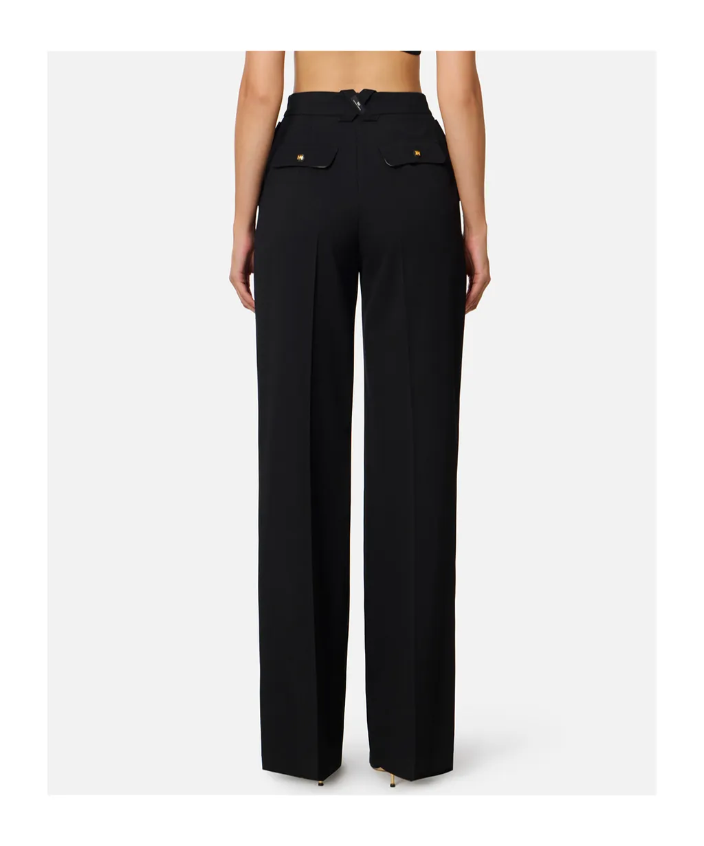 Elisabetta Franchi Gabardine Trousers