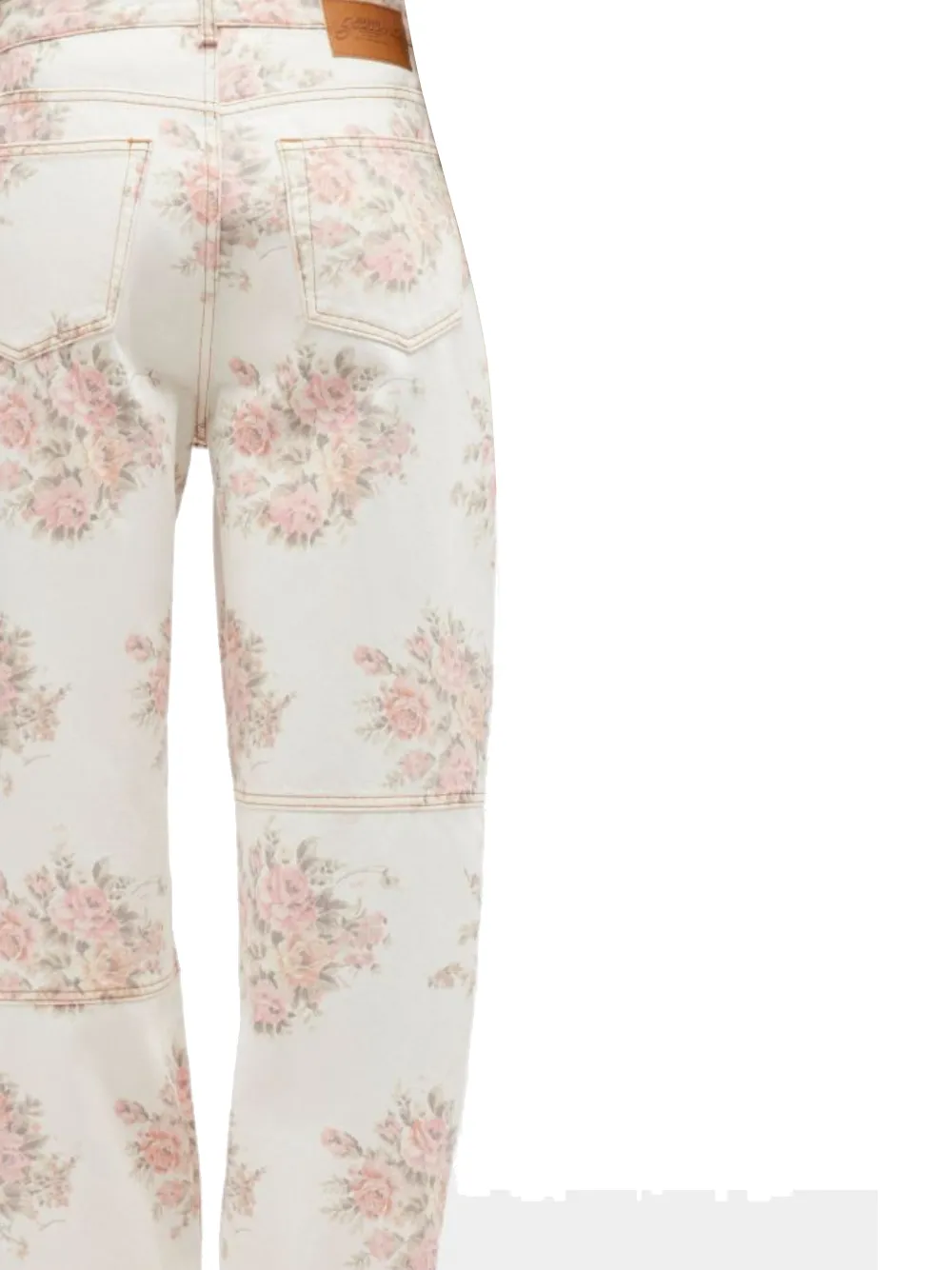Floral Printed Stary Jeans